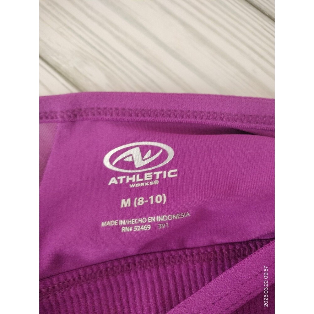 Women's Athletic Sz Medium 8-10 Sports Bra Purple Adjustable Comfy Yoga Workout - Picture 6 of 6